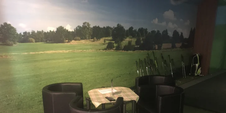 60 minut na golfovém trenažéru pro 1–6 odpalujících: 60 tréninků, hřiště z celého světa