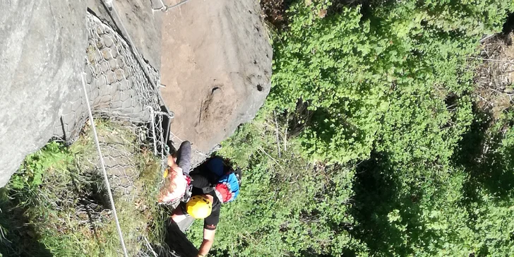 Via Ferrata: zajištěné cesty na Pastýřské stěně v Děčíně pro 1–3 osoby