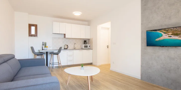 Nezapomenutelná Baška Voda: apartmány až pro 6 osob během celé sezóny