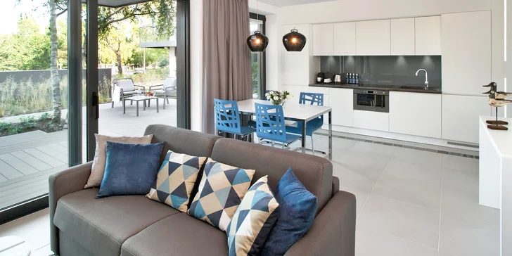 Bydlet budete v moderním apartmánu s kapacitou 4 až 5 osob. 
