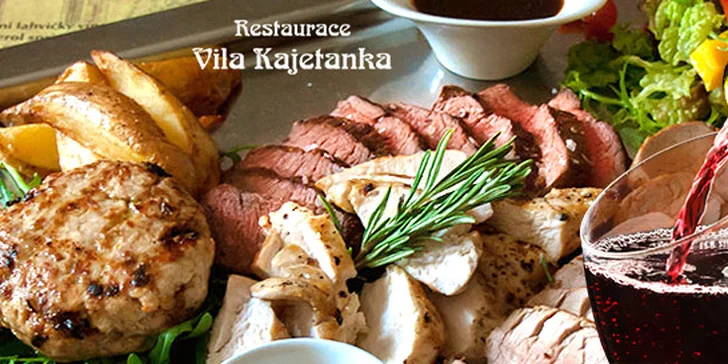 Slavnostní hostina v restauraci Vila Kajetánka