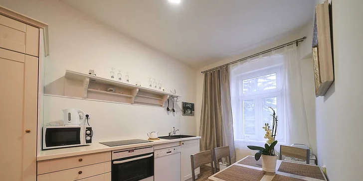 Pohoda v Karlových Varech až v 7 osobách: moderní apartmány s kuchyňkou