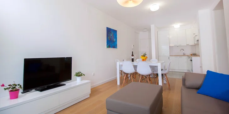 Až 15 dní na Makarské riviéře: vybavené apartmány u moře až pro 6 osob
