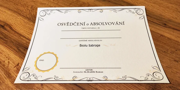 Zapište se do školy sabráže: 60min. výklad, 4 láhve i luxusní set na sabráž