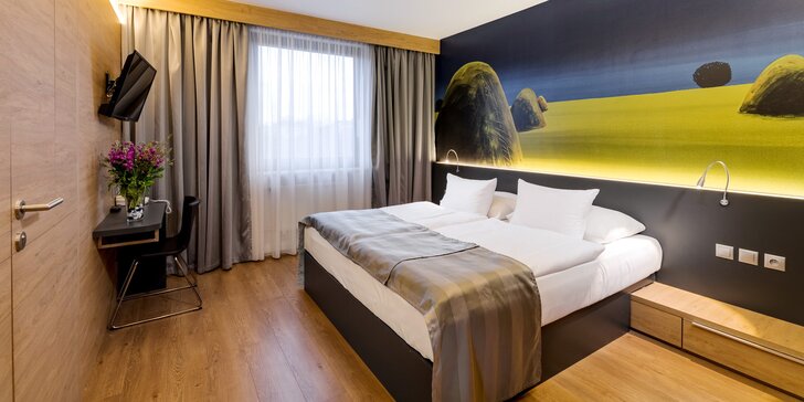 4* hotel Expo v Praze: moderní pokoj na úrovni a velkolepá snídaně, jedna kouzelná noc i celý týden
