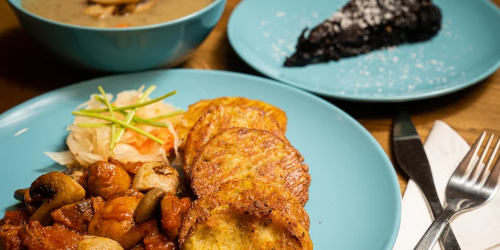 Zdravé a chutné: menu pro 1 nebo 2 osoby ve veganské, bezlepkové a raw restauraci v centru Brna