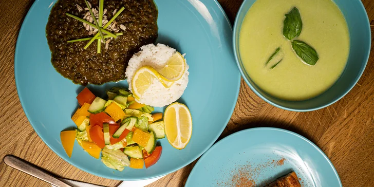 Zdravé a chutné: menu pro 1 nebo 2 osoby ve veganské, bezlepkové a raw restauraci v centru Brna