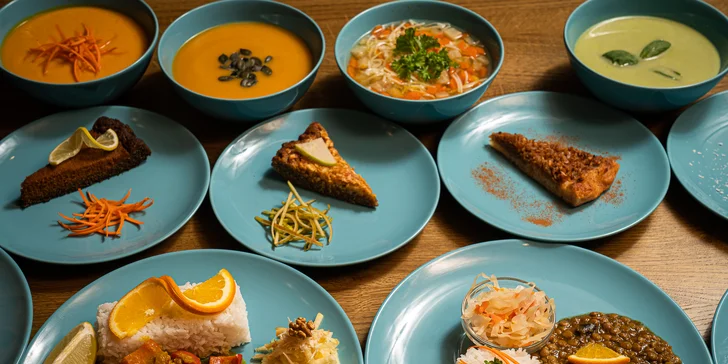Zdravé a chutné: menu pro 1 nebo 2 osoby ve veganské, bezlepkové a raw restauraci v centru Brna