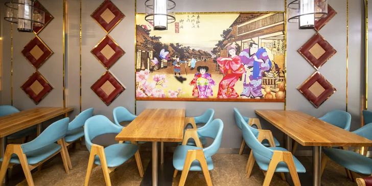 Sety 14–68 kousků sushi s rybami i zeleninou a k nim minizávitky
