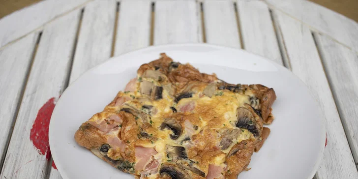 Italská Frittata podle výběru z 8 druhů a tiramisu pro 1 i 2 osoby