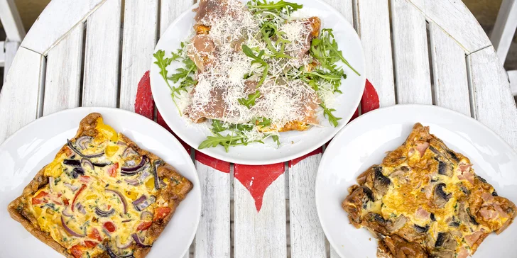 Italská Frittata podle výběru z 8 druhů a tiramisu pro 1 i 2 osoby