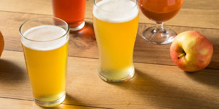 Ochutnávka ciderů i dárkový balíček tří lahví na doma pro 1, 2 nebo 4 osoby
