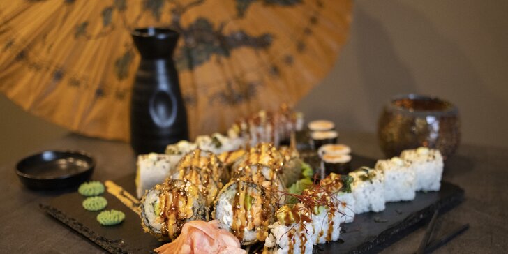 Sushi sety v novém sushi baru Hikari: 24, 26, 28 či 40 ks lahodných rolek