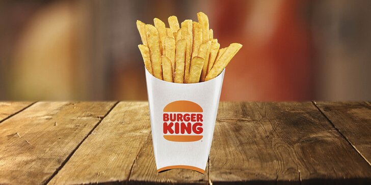 Královský kupon na 1 + 1 menu v Burger Kingu: hovězí či kuřecí burger, hranolky, cibulové kroužky, nápoj