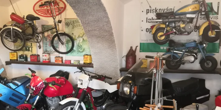 Vstupné pro děti i dospělé do unikátního muzea Jawa Rabakov