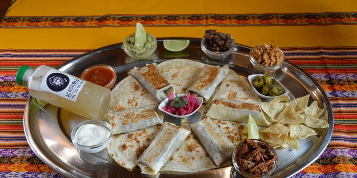 Mexické degustační menu na take away: quesadillas, mini burritos i koktejl Margarita