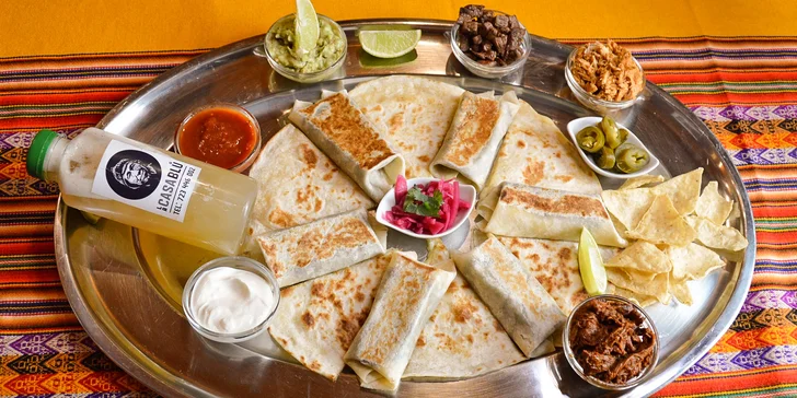 Mexické degustační menu na take away: quesadillas, mini burritos i koktejl Margarita