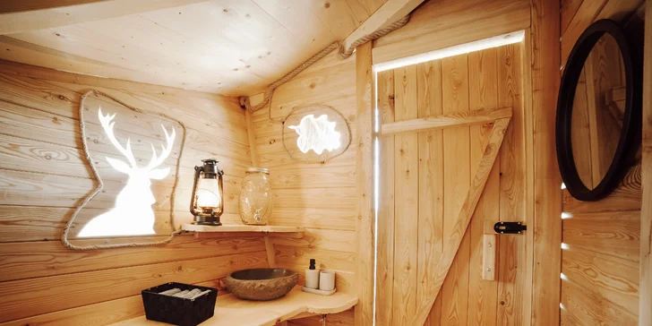 Každý domček má samostatné suché WC.