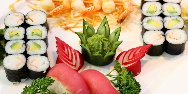 Sushi bašta podle chuti: otevřený voucher v hodnotě 300 nebo 500 Kč