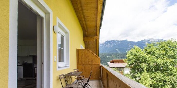 4 dny v rakouských Alpách: vybavené apartmány pro 4–5 os.