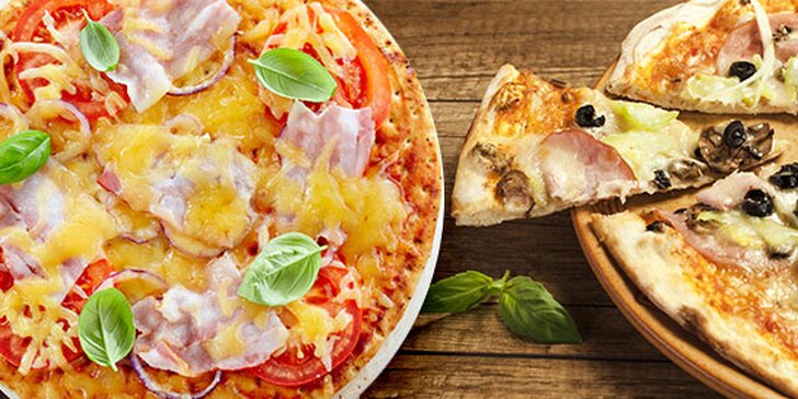 2 italské pizzy z ingrediencí dle vašeho přání