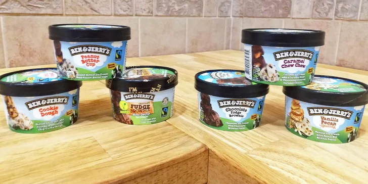 Jedna nebo dvě pizzy podle výběru ze 13 druhů i zmrzlina Ben & Jerry's