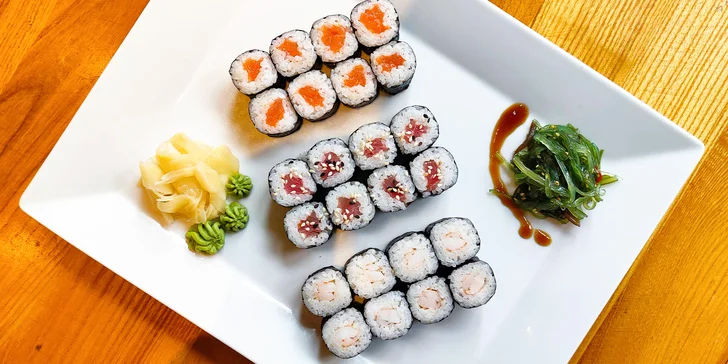 24 nebo 50 ks sushi pro milovníky ryb i vegetariány
