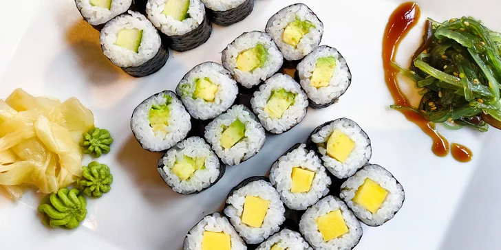 24 nebo 50 ks sushi pro milovníky ryb i vegetariány