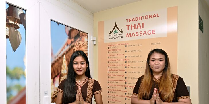 Thajský relax: hodinová masáž dle výběru pro jednoho i pár