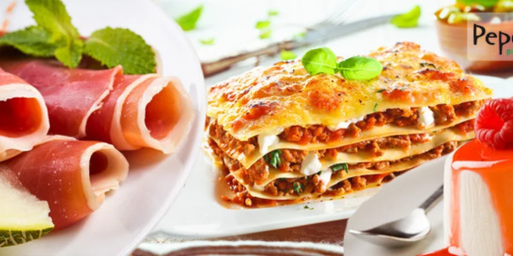 Tradiční italské menu o 3 chodech pro dva