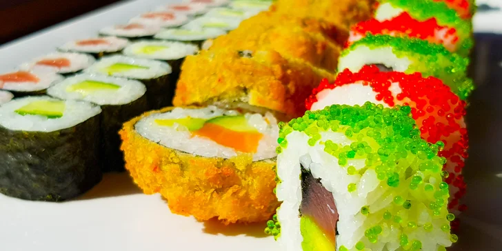Skvělé sushi sety ve Vítkovicích: 46 a 67 ks s lososem, tuňákem i krevetou