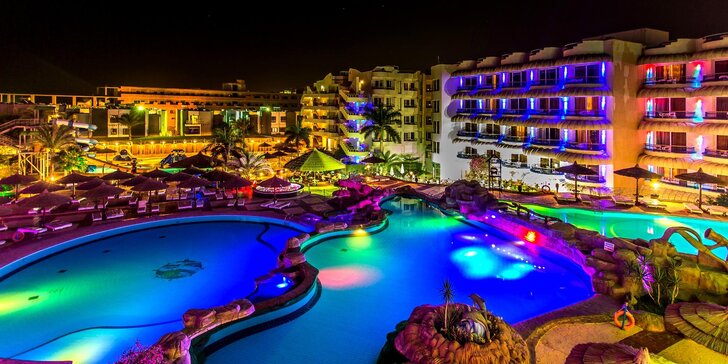 4* hotel s all inclusive a privátní pláží v centru oblíbeného letoviska Hurghada