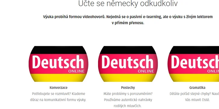 Online výuka německého jazyka: až 5 individuálních hodin s lektorem