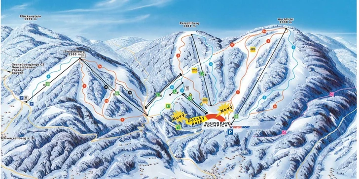 3 noci u Lipenské přehrady a lyžování na Hochfichtu