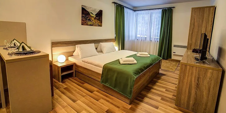 Luxusně zařízené apartmány: atraktivní lokalita, slevy do aquaparků pro 2-4