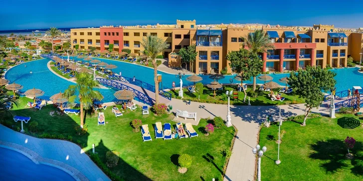All inclusive dovolená v egyptské Hurghadě vč. letenky: 5* hotel s aquaparkem