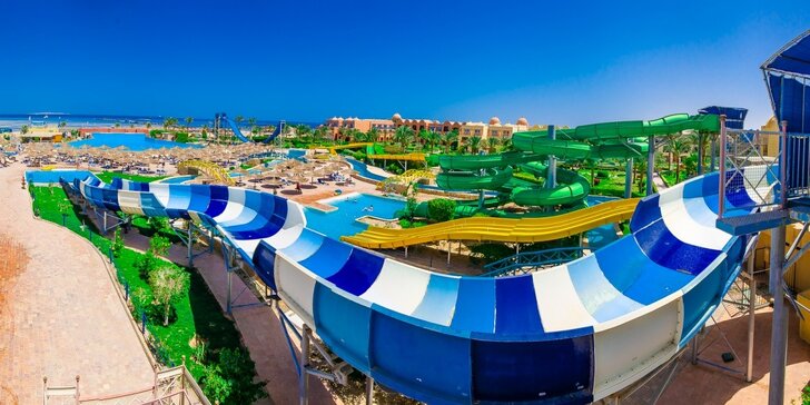 All inclusive dovolená v egyptské Hurghadě vč. letenky: 5* hotel s aquaparkem