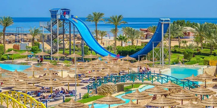 All inclusive dovolená v egyptské Hurghadě vč. letenky: 5* hotel s aquaparkem