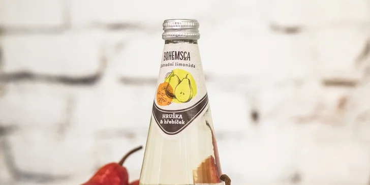České bio limonády Bohemsca s dopravou po Praze: 24 lahví po 700 ml, 3 osvěžující příchutě