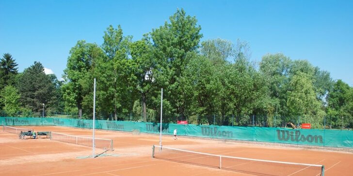 Pronájem tenisového kurtu v Lužánkách až pro 4 osoby: 2x nebo 5x 60 minut