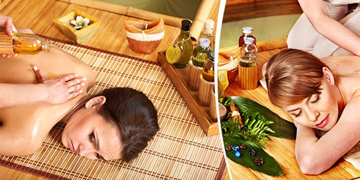 Orientální olejová masáž s lávovými kameny a indickou masáží hlavy