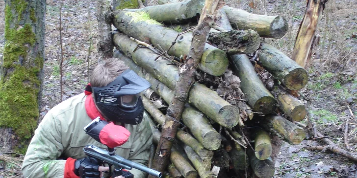 Paintball pro jednoho střelce i armádu až 30 vojáků: 100–2000 kuliček, zapůjčení zbraně a výstroje
