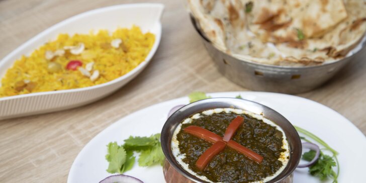 500 nebo 1000 Kč na jídlo v The Royal Maharaja: masové a vege chody, polévky, jemné či pálivé omáčky