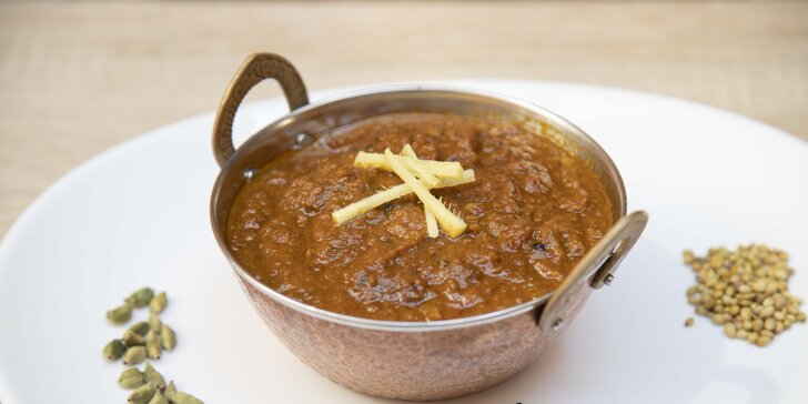 Voucher na 500 i 1000 Kč na jídlo v The Royal Maharaja: masové i vege chody, polévky, jemné i pálivé omáčky