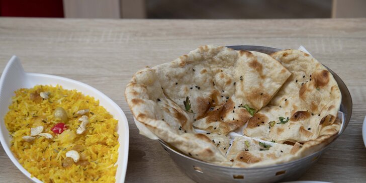 Voucher do indické restaurace na 500 či 1000 Kč: masové i vege chody, polévky, jemné či pálivé omáčky