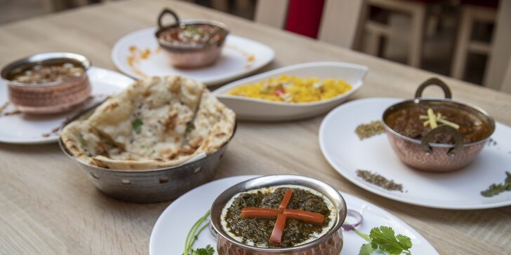 500 nebo 1000 Kč na jídlo v The Royal Maharaja: masové a vege chody, polévky, jemné či pálivé omáčky