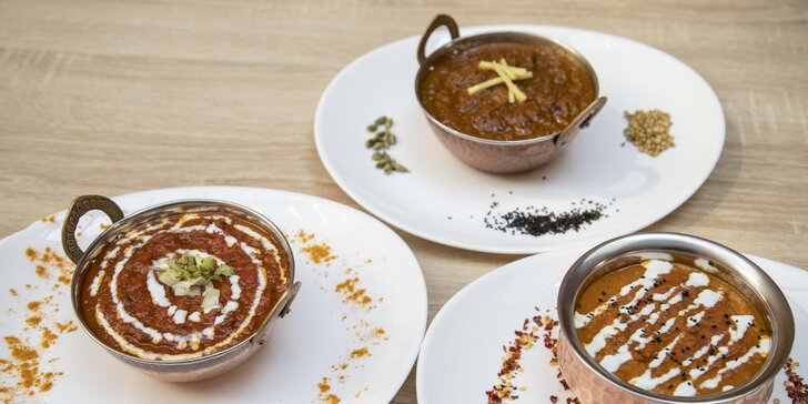 Voucher na 500 i 1000 Kč na jídlo v The Royal Maharaja: masové i vege chody, polévky, jemné i pálivé omáčky