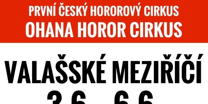 Ohana Horor Cirkus: nová hororová show, 120 minut extrémní zábavy
