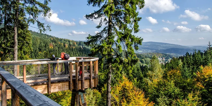 Pohoda v Krkonoších: polopenze, sauna a vstup na Stezku v korunách stromů