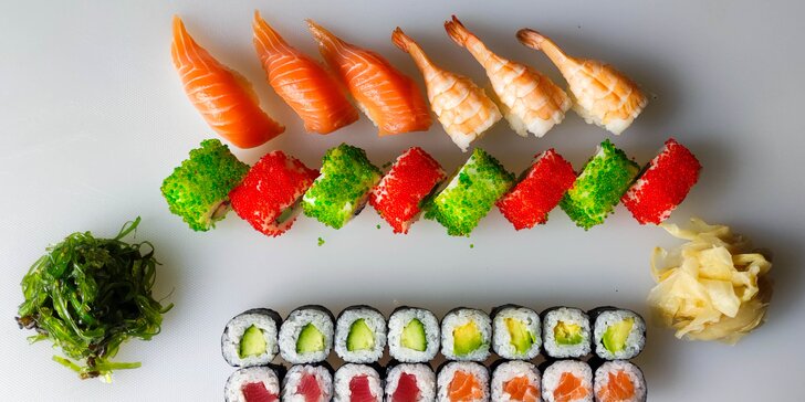 Sushi ve Vítkovicích: sety o 30 či 50 pochoutkách, krevetové nigiri i losos v tempuře